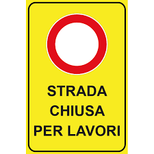 Avviso chiusura strada